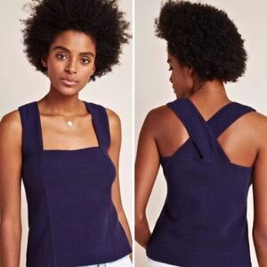 NWT Anthropologie Maeve Stephie Cross-Back Top | XS